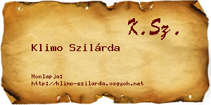 Klimo Szilárda névjegykártya